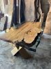 Transparent Resin Dining Table | Handmade Epoxy Table | Tables by Tinella Collection. Item made of oak wood with metal works with boho & minimalism style