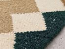 Handwoven Wool Stair Beige & Green Runner Rug | Rugs by Evergreen Carpets. Item made of wool compatible with boho and minimalism style