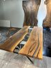Live Edge Dining Table - Ultra Clear Epoxy | Tables by Tinella Collection. Item composed of walnut in modern or rustic style
