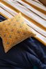 Stripe Pantelhó Handwoven Throw (YELLOW) | Linens & Bedding by Routes Interiors. Item made of cotton works with boho & eclectic & maximalism style
