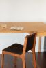 FRONT – Minimalist Work Desk in Solid Oak Wood | Tables by MOR Design. Item composed of oak wood in minimalism or mediterranean style