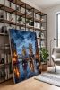 Hand-Painted London Tower Bridge Oil Painting Linen Art | Oil And Acrylic Painting in Paintings by Dynasty Artisan. Item made of linen works with contemporary & eclectic & maximalism style