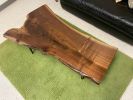 Live Edge Black Walnut Coffee Table with Steel Hairpin Legs | Tables by Carlberg Design. Item composed of walnut and steel in minimalism or mid century modern style