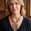 Reversible Tibetan Kalachakra Thangka Pendant | Ornament in Decorative Objects by Dynasty Artisan. Item made of metal compatible with contemporary and eclectic & maximalism style