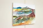 Autumnal No. 31 : Original Watercolor Painting on Canvas | Paintings by Elizabeth Becker. Item made of canvas compatible with minimalism and contemporary style