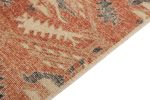 Rug & Kilim’s Distressed Runner in Orange-Red, Blue | Area Rug in Rugs by Rug and Kilim