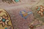 Vintage Oushak Square Rug with Geometric Floral Medallion | Area Rug in Rugs by Rug and Kilim