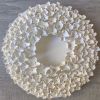 White wall sculpture on 12" round canvas, organic wall art | Wall Hangings by Art By Natasha Kanevski. Item made of wood with canvas works with minimalism & contemporary style