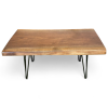 Live Edge Black Walnut Coffee Table with Steel Hairpin Legs | Tables by Carlberg Design. Item composed of walnut in minimalism or country & farmhouse style