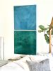 Eternal Green Original Monochromatic Resin Abstract Painting | Oil And Acrylic Painting in Paintings by MELISSA RENEE fieryfordeepblue  Art & Design | Salon Platinum - Aliso Viejo, Orange County, CA in Aliso Viejo. Item composed of wood and synthetic in minimalism or contemporary style