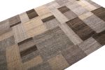 1950s Vintage Mid-Century Kilim Wool Beige Brown and Gray | Area Rug in Rugs by Rug and Kilim
