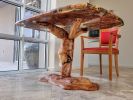Clear Resin Live Edge Maple Gaming Table | Desk in Tables by Lumberlust Designs. Item made of wood