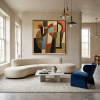 Couleurs en équilibre | Oil And Acrylic Painting in Paintings by Sophie DUMONT.. Item made of wood & canvas compatible with minimalism and contemporary style