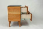 Marissa Blossom | Nightstand in Storage by Curly Woods. Item made of oak wood with concrete works with mid century modern & scandinavian style