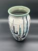 Vase With Cactus design | Vases & Vessels by Feats Of Clay. Item made of ceramic compatible with modern and southwestern style