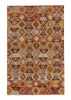 Vintage Mid-Century Geometric Gold-Yellow And Blue Wool | Area Rug in Rugs by Rug and Kilim