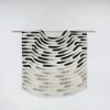 Large Painted Stripe Fringe Wall Hanging in Black | Tapestry in Wall Hangings by Julia Canright. Item composed of fabric