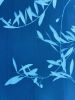 Blue Olive: 30 x 16 in. original cyanotype | Prints in Paintings by Christine So. Item composed of paper in boho or japandi style