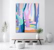 Dreamy abstract forest artwork 'Lost in sweet dream' | Oil And Acrylic Painting in Paintings by Amy Kim. Item composed of canvas and synthetic