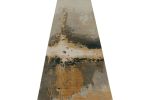 Rug & Kilim’s Abstract Runner Rug in Beige and Gold | Area Rug in Rugs by Rug and Kilim
