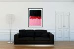 Black, red and pink composition | Oil And Acrylic Painting in Paintings by Luis Medina. Item made of paper compatible with minimalism and contemporary style