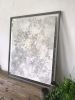 Grey Stone Abstract No.4 | Mixed Media by Vacarda Design. Item works with minimalism & contemporary style