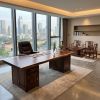 Bespoke Live Edge Ming Single Slab Executive Desk & Table 9 | Communal Table in Tables by Dynasty Artisan. Item composed of wood in minimalism or contemporary style