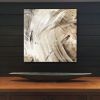 Neutral Impact abstract art - elegant movement, beige, taupe | Oil And Acrylic Painting in Paintings by Lynette Melnyk. Item made of canvas