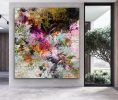 What can be seen beyond the lines | Oil And Acrylic Painting in Paintings by Viktoria Ganhao. Item made of linen works with contemporary & modern style