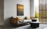 The Golden Lining | Oil And Acrylic Painting in Paintings by Elizabeth Mason. Item composed of canvas & synthetic compatible with minimalism and contemporary style