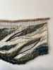 Woven Wall Tapestry "Sea Cliffs" | Wall Sculpture in Wall Hangings by Tissage Sauvage. Item made of wood & cotton compatible with boho and coastal style