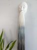 Minimal Face Tassel - blue | Macrame Wall Hanging in Wall Hangings by Kat | Home Studio. Item composed of fabric & fiber compatible with minimalism and industrial style