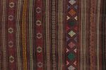 Vintage Persian Soumak Kilim, Deep Earth Tones with Diamond | Area Rug in Rugs by Rug and Kilim