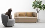 Koji Swivel Armchair | Chairs by LAGU. Item composed of wood & fabric compatible with minimalism and modern style
