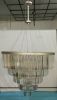 60” wide by 50” Height 5 tier crystal chandelier | Chandeliers by Custom Lighting by Prestige Chandelier. Item made of steel with glass