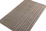 Handwoven Vintage Striped Kilim Rug in Gray, White | Area Rug in Rugs by Rug and Kilimareaar