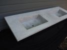 COLFAX Concrete Double Vanity Top with Rectangle Sinks | Countertop in Furniture by Wood and Stone Designs. Item composed of concrete