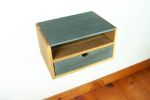 Aby Cloud White Dark Grey | Floating Table in Tables by Curly Woods. Item made of oak wood & concrete compatible with modern style