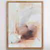 Transient Embrace - Warm Neutral Abstract | Oil And Acrylic Painting in Paintings by Arohika Verma. Item made of wood with canvas works with contemporary & country & farmhouse style