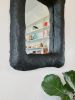 Black Rectangular Organic Plaster Mirror | Decorative Objects by Mahina Studio Arts