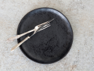 Handmade ceramic black dinner plate | Dinnerware by Mr. Bowl Ceramics. Item composed of stoneware