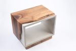 Concrete & Live Edge Solid Black Walnut End Side Table | Tables by Curly Woods. Item composed of oak wood & concrete compatible with contemporary and modern style
