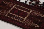Antique Saddle Bag Tribal Kilim with Burgundy Geometric | Area Rug in Rugs by Rug and Kilim