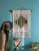 Macrame Wall Hanging, Boho Wall Decor, Yarn Tapestry | Wall Hangings by Sepi. Item composed of bamboo and cotton in boho or country & farmhouse style