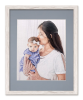 Mother & Child II - portrait painting | Oil And Acrylic Painting in Paintings by Melissa Patel. Item made of paper with synthetic