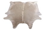 Rug & Kilim’s Contemporary Cowhide Rug in White and Rose | Area Rug in Rugs by Rug and Kilim