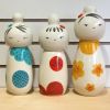 Kokeshi-Inspired Ceramic Dolls in Porcelain | Sculptures by Jennifer Fujimoto | Saltstone Ceramics in Seattle. Item composed of ceramic