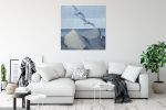 'Two Rocks Two Gulls' oil painting by Scott Redden | Oil And Acrylic Painting in Paintings by Scott Redden. Item made of linen with synthetic