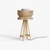 Lotus Table Lamp | Lamps by Mianzi. Item made of bamboo & linen