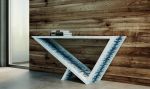 Time/Space Portal Console- Ombre 4 - Glass Mosaic Tile | Console Table in Tables by Neal Aronowitz. Item composed of glass
